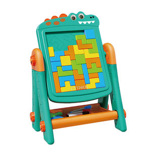 Venta caliente tablero de dibujo de doble cara de juguete para niños educativo dibujos animados ciervos bloque de construcción divertido Popular Graffiti dibujo juguete - Product Image 3