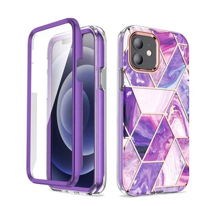 Uslion — protecteur d'écran pour <span class=keywords><strong>iPhone</strong></span> <span class=keywords><strong>12</strong></span> <span class=keywords><strong>mini</strong></span>, étui en marbre brillant pour <span class=keywords><strong>iPhone</strong></span> <span class=keywords><strong>12</strong></span> Pro Max, nouvel arrivage 2021 - Product Image 3