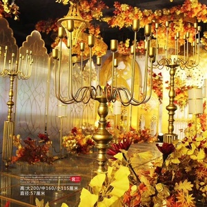 2019 de metal de oro de color blanco romano titular de la vela del pilar MESA CENTRO de mesa boda deco pasarela soporte - Product Image 5