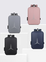 Ransel Laptop Pintar USB Tahan Air Unisex dengan Rangka Eksternal, Ergonomis, Cangkang Keras, Bahan Oxford, Penutup Ritsleting, 20-39L