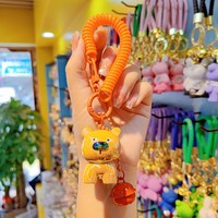 Vente en gros de pendentifs figurines d'animaux mignons en résine, accessoires pour sacs, porte-clés de couple, porte-clés de voiture, cadeau promotionnel pour filles