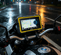 Aoocci BM7 Écran sans fil 7 pouces 1080P pour moto avec CarPlay et Android Auto, étanche IP67, vision nocturne pour moto BMW