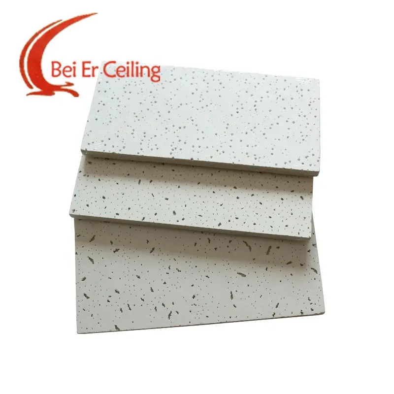 Beihua üretici RH70 pürüzsüz beyaz 2x4 tavan kiremit yangın anma Mineral Fiber tavan kurulu