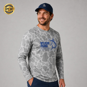 Custom Sun Protection Clothing Long Sleeve Fishing Shirt UPF 50+ For Outdoor Sports