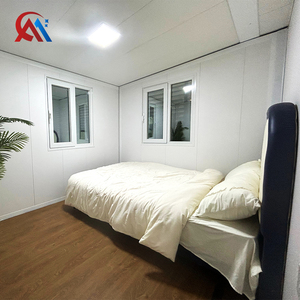 Casa Container Prefabbricata da 20 Piedi con 2 Camere da Letto, 1 Soggiorno, Cucina e Bagno, Casa Container Espandibile con Cortile - Product Image 4