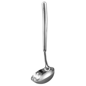 304 Stainless Steel Soup Ladle With Hollow Handle Multifunctional For Kitchen Use Strainer Hot Pot Spoon - Product Image 4