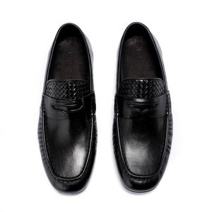 Chaussures décontractées nouvelle collection printemps-automne – Chaussures tendance pour hommes en cuir véritable respirantes à enfiler à semelle souple pour les soirées - Product Image 3