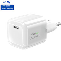 Chargeur mural rapide USB-C GaN 45W avec prise standard européenne, adaptateur secteur compact de voyage pour appareils électroniques – Fournisseur d'usine
