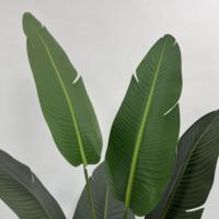 Plante artificielle en gros, type oiseau de paradis, réaliste, à grandes feuilles, fausse plante d'appoint en pot métallique, pour décoration moderne de maison et commerce, résistante aux UV