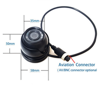 Caméra dôme infrarouge 12 LED vision IR 1080P AHD CCD compacte antichoc grand angle vision nocturne caméra de surveillance intérieure pour voiture