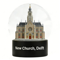 Globe à neige personnalisé en résine Pays-Bas Paix de La Haye pour souvenirs de voyage, objets commémoratifs et articles de collection