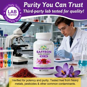 SOLOTREE Extrato Puro de Açafrão Natural Suporte para Equilíbrio do Humor Cápsulas de Extrato de Açafrão Aumenta a Energia Cápsulas de Açafrão - Product Image 3