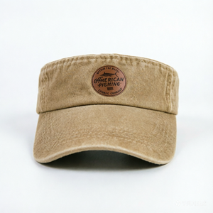 Gorra de Visera Personalizada con Logotipo de PU para Mujer, Gorra de Lona de Algodón para Verano, Pesca, Viajes al Aire Libre, Unisex para Adultos - Product Image 1