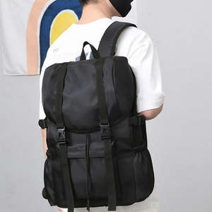 Mochila de viaje de negocios Unisex portátil impermeable, cierre de cremallera con mango suave, forro de poliéster de gran capacidad, portátil escolar sólido - Product Image 6