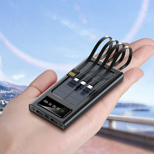 Vente chaude <span class=keywords><strong>banque</strong></span> d'énergie solaire 10000mAh Portable rapide sans fil filaire charge écologique haute capacité prêt pour le voyage - Product Image 5