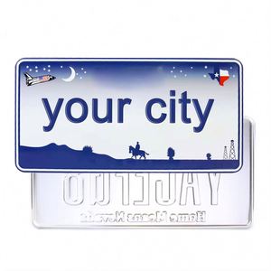 Plaques d'immatriculation décoratives personnalisées en aluminium avec logo en relief, style USA et Europe, pour souvenirs, vente en gros - Product Image 4