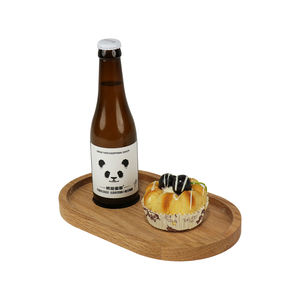 Bandeja de madera con asas <span class=keywords><strong>para</strong></span> servir, bandeja de comida y bebidas <span class=keywords><strong>para</strong></span> mesa de centro, desayuno, cena y bar, bandeja de almacenamiento decorativa rústica FSC - Product Image 2