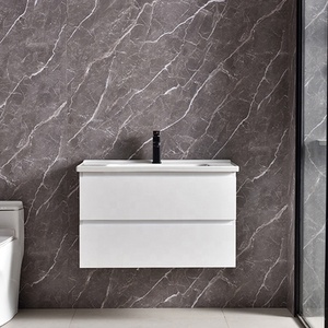 Mobile da Bagno Scanalato con Lavabo in Legno, Arredamento Bagno Direttamente dalla Fabbrica - Product Image 1