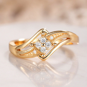 Anello da donna con accenti in pietra a forma di rombo, elegante gioiello da dito alla moda - Product Image 2