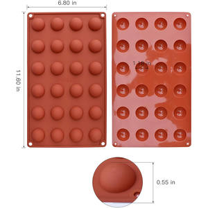 Mini <span class=keywords><strong>24</strong></span>-Cavidad Semi Esfera <span class=keywords><strong>Molde</strong></span> <span class=keywords><strong>De</strong></span> Esfera Medio Círculo Esfera Silicona Bombas <span class=keywords><strong>De</strong></span> <span class=keywords><strong>Chocolate</strong></span> Moldes <span class=keywords><strong>Para</strong></span> Hornear - Product Image 2