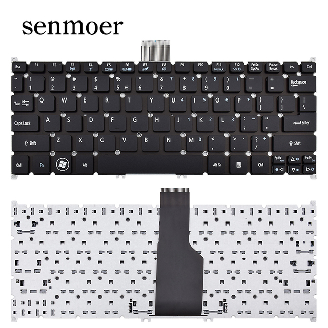 In Stock S3-391 S3-951 S3-371 S5-391 V5-121 V5-123 V5-131 V5-171 Without Frame Black Keyboard for Laptop for Acer