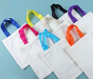 Sacs fourre-tout promotionnels en toile personnalisables avec logo imprimé par sublimation pour le shopping - Product Image 2