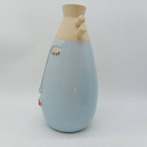 <span class=keywords><strong>Vaso</strong></span> Alto in Porcellana Boho <span class=keywords><strong>con</strong></span> Design a Volto Umano per Arredamento Casa Moderno Nordico <span class=keywords><strong>Vaso</strong></span> da Tavolo per Matrimoni - Product Image 4