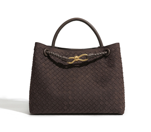 Genuine Suede PU Leather Women's Handmade Woven <b>Large</b> Capacity Retro Casual Tote <b>Bag</b> Zipper Waterproof Portable <b>Shoulder</b> - Product Image 6