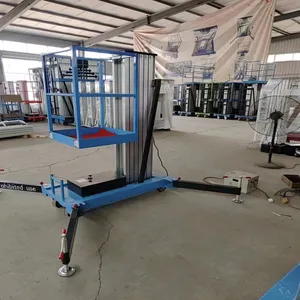 New Aerial Mobile Electric Platform Elevators Ladder Lift Single Mast Lfiting Vertical Hydraulic Aluminum Alloy Mast Lifter