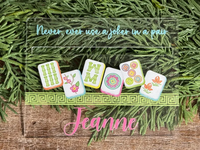 Acrylique coloré CUSTOM Mahjong Line Finder Reader Accessoire Grand cadeau avec nom Monogram ou Phrase