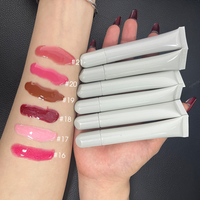 Gloss à lèvres liquide brillant haute pigmentation, longue tenue, effet hydratant, gloss à lèvres liquide aux peptides, maquillage pour les lèvres