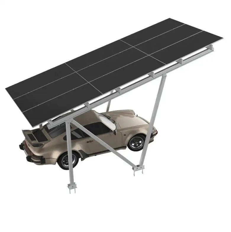 Abri de voiture solaire en aluminium Tripsolar pour système de supports de cadre de montage de barres de toit de panneau solaire commercial résidentiel