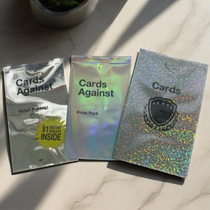 Custom Logo Small Foil Packaging Back Sealing Heat Seal Bag For Trading Game <strong>Cards</strong> With Custom Printing - Product Image 6