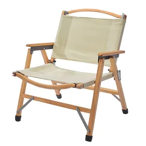 Venta al por mayor lienzo sillas plegables-Muebles de exterior populares y desmontables, portátil, haya, plegable, picnic, camping, silla kermit de lona de madera