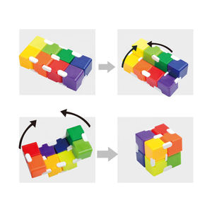 Cubo Infinito Arcoíris Mini en Oferta, Juguete Educativo de Rompecabezas, Alivio del Estrés Sensorial, Cubos Mágicos de Plástico al por Mayor, Embalaje en Caja - Product Image 3