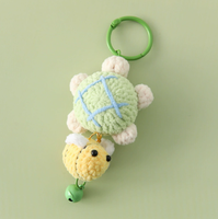 Mignon Vente à Chaud Nouveau Produit Crochet Crochet Jouet Compagnon Poupée Animal En Peluche Porte-clés Mignon Personnalisé Tortue Miel Crochet Porte-clés