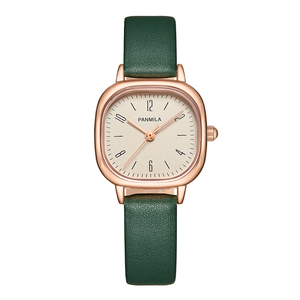 Reloj de Cuarzo Cuadrado Minimalista para Mujer con Correa de Cuero - Product Image 3