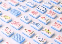 Blaue Elegante Amerikanische Mahjong-Steine 160-Teilig Acryl Handbemalt Indoor Kinder Erwachsene Geschenk Umweltfreundlich Miss Darling Mahjong