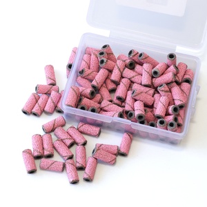 HYTOOS 3mm petites bandes de ponçage roses pour perceuse à ongles électrique <span class=keywords><strong>lime</strong></span> polissage ongles cuticule propre pas de mèche en acier inoxydable - Product Image 5