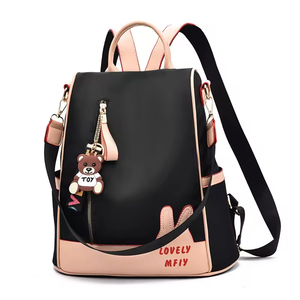 Mochila de Cuero de Gran Capacidad para Mujer, Estilo Universitario, Impermeable, de PU con Cierre de Cremallera y Función Antirrobo para Viajes - Product Image 2