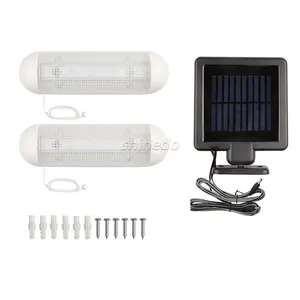 Lámpara de pared LED alimentada por energía Solar, luces recargables con interruptor de cuerda de tracción, luz de jardín Solar