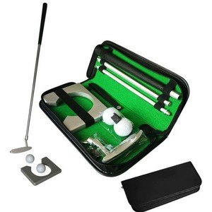 Ensemble d'entraînement de golf avec club en aluminium et poignée en caoutchouc, kit d'entraînement portable pour utilisation en intérieur et en extérieur - Product Image 1