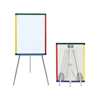 Tripod Lipat Portabel Flip Chart, Papan Tulis Papan Tulis Dapat Diatur Ketinggian Dapat Diatur Papan Putih Dudukan Flip