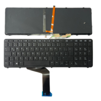Nouveau clavier d'ordinateur portable ZBook 15 G1/G2 17 G1/G2 rétroéclairé par LED, disposition allemande GR, ultra-fin, taille standard, PS/2, garantie 12 mois, noir