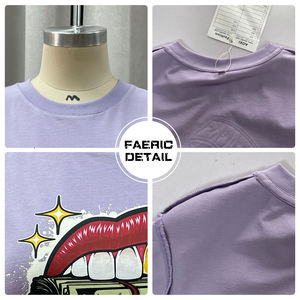 T-shirt court en jersey de coton polyéster <span class=keywords><strong>transparent</strong></span> avec logo personnalisé OEM, coupe ajustée, imprimé numérique sur toute la surface, manches courtes, style baby tee - Product Image 3