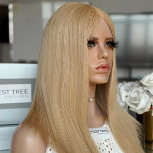 Couleur claire Juif Casher Brésilien Remy Cheveux Perruque Haute Densité Partie Moyenne Expédition Rapide pour Perte De Cheveux Femmes - Product Image 1