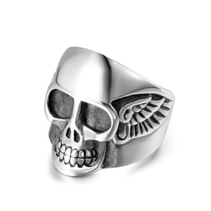 Punk Style Skull <b>Titanium</b> Steel <b>Ring</b> For <b>Men</b> Gothic Rock Jewelry SA512 - Product Image 1