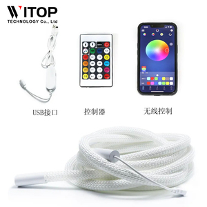 Vente chaude 360 Degrés <span class=keywords><strong>Circulaire</strong></span> Maille Néon <span class=keywords><strong>LED</strong></span> Bande Lumineuse Intelligente RGBIC Flexible Silicium Rêve Couleur Corde Bande Lumineuse DC5V WS2812B - Product Image 5