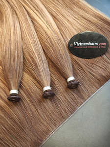 Extensions de cheveux naturels vierges vietnamiens de qualité supérieure, 100 % cheveux humains, Genius Weft, Remy, double épaisseur, noir naturel, cuticules alignées - Product Image 3