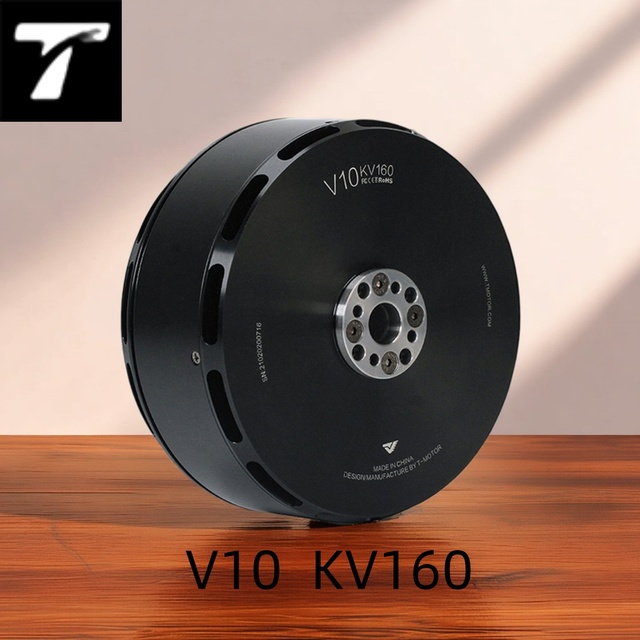 TMOTOR V10 KV160 High Thrust Brushless Motor | 8-10kg Lift for Commercial/Industrial Heavy Duty VTOL Fixed-Wing Drones